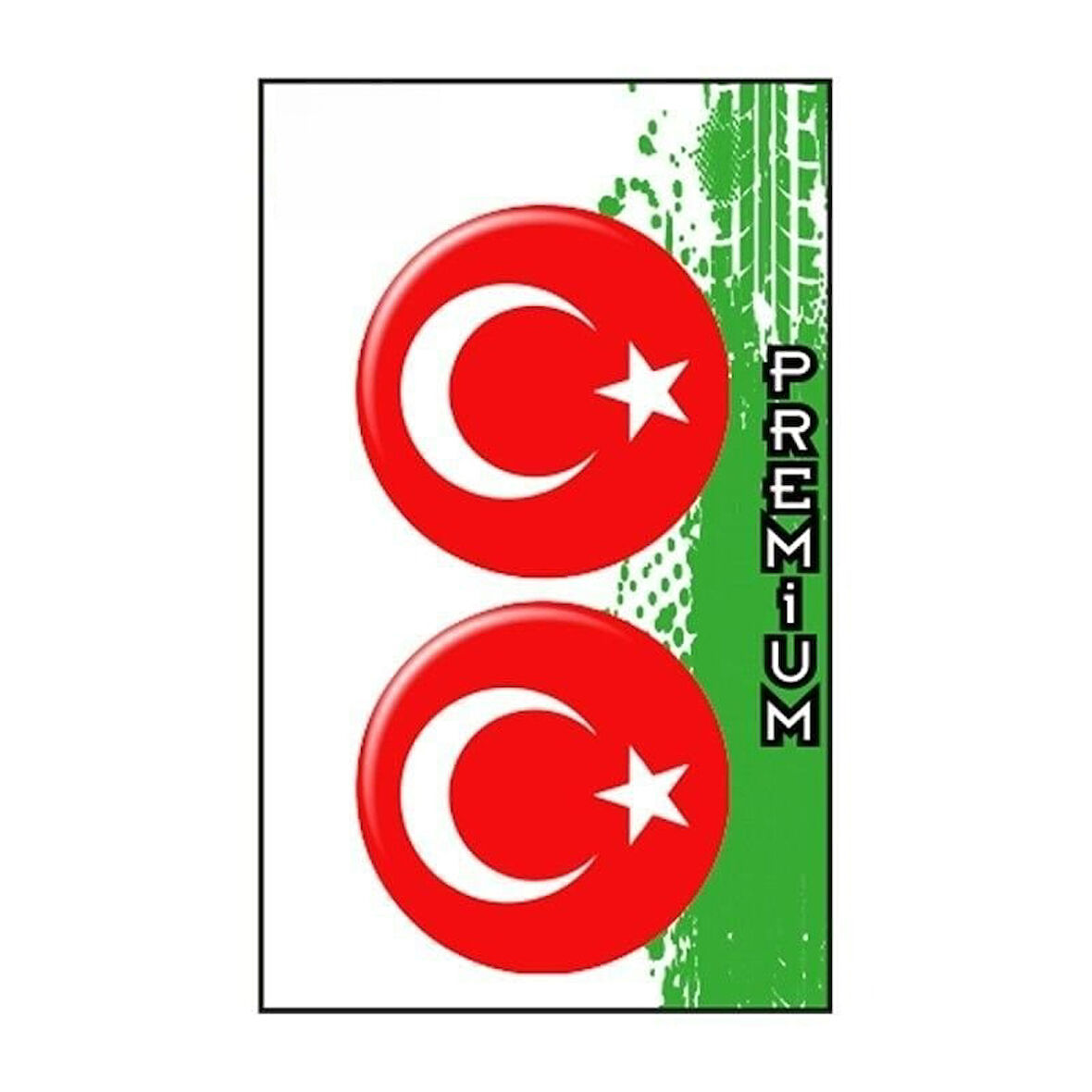Gogo Türk Bayrağı 1 (5x5) İkili Damla Etiket