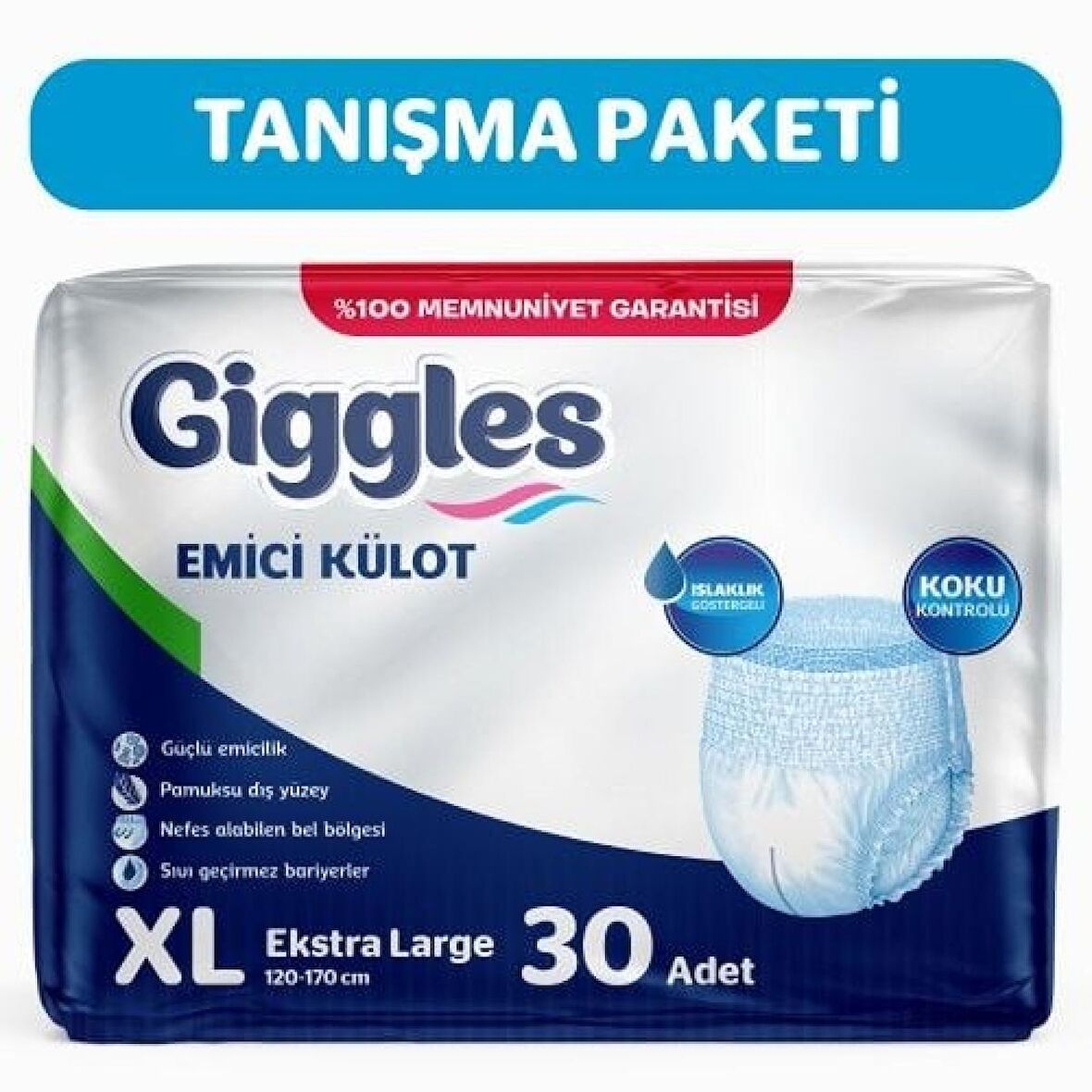 Yetişkin Emici Külot Ekstra Large 30'lu 1 Paket 30 Adet