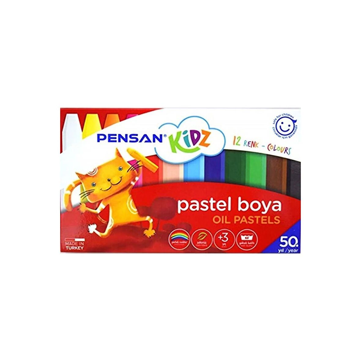 Pensan Kidz Pastel Boya 12 Renk