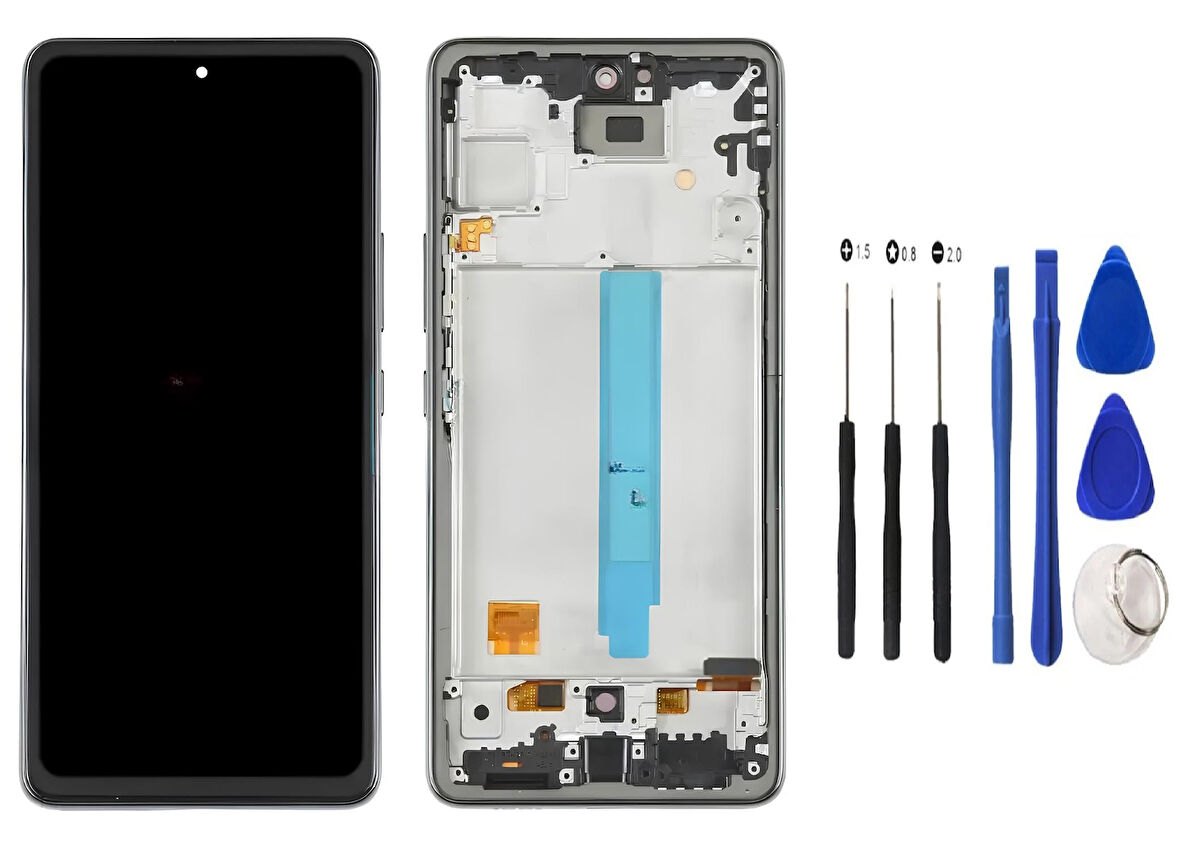 Samsung Galaxy A53 -5G Lcd Ekran Dokunmatik Orijinal Kalite ÇITALI SİYAH + TAMİR SETİ