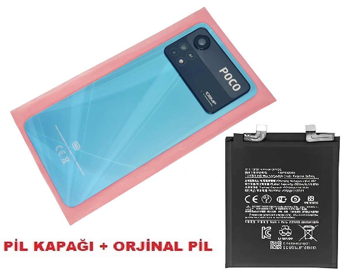 Xiaomi POCO X4 PRO Arka Kapak Batarya Kapağı + PİL (CAM)