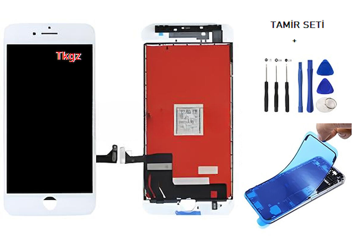 iPhone 7 Lcd Ekran Dokunmatik Orijinal Kalite + TAMİR SETİ +  TOZ  BANTI BEYAZ