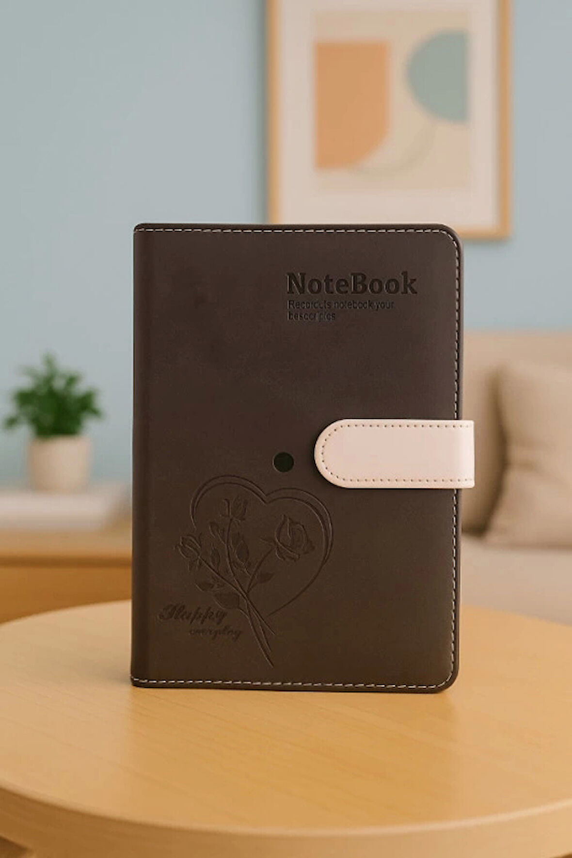 Mıknatıslı Ajanda Günlük Not Defteri Notebook Siyah İthal Ürün