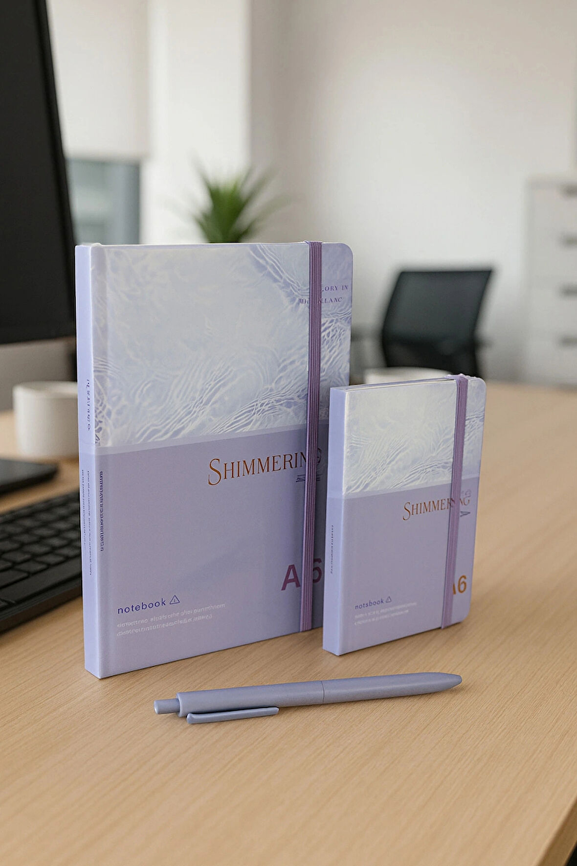 2 Adet Ajanda Çizgili Not Defteri-Uçlu Kalem Hediyeli Shimmering