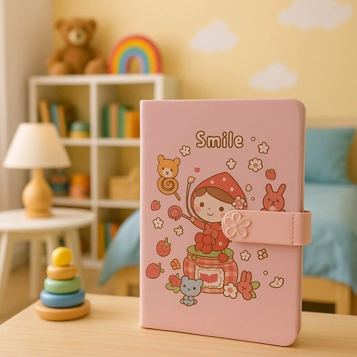 Çocuk Kilitli Resimli Anı Defteri 100 Yaprak İthal Ürün Smile