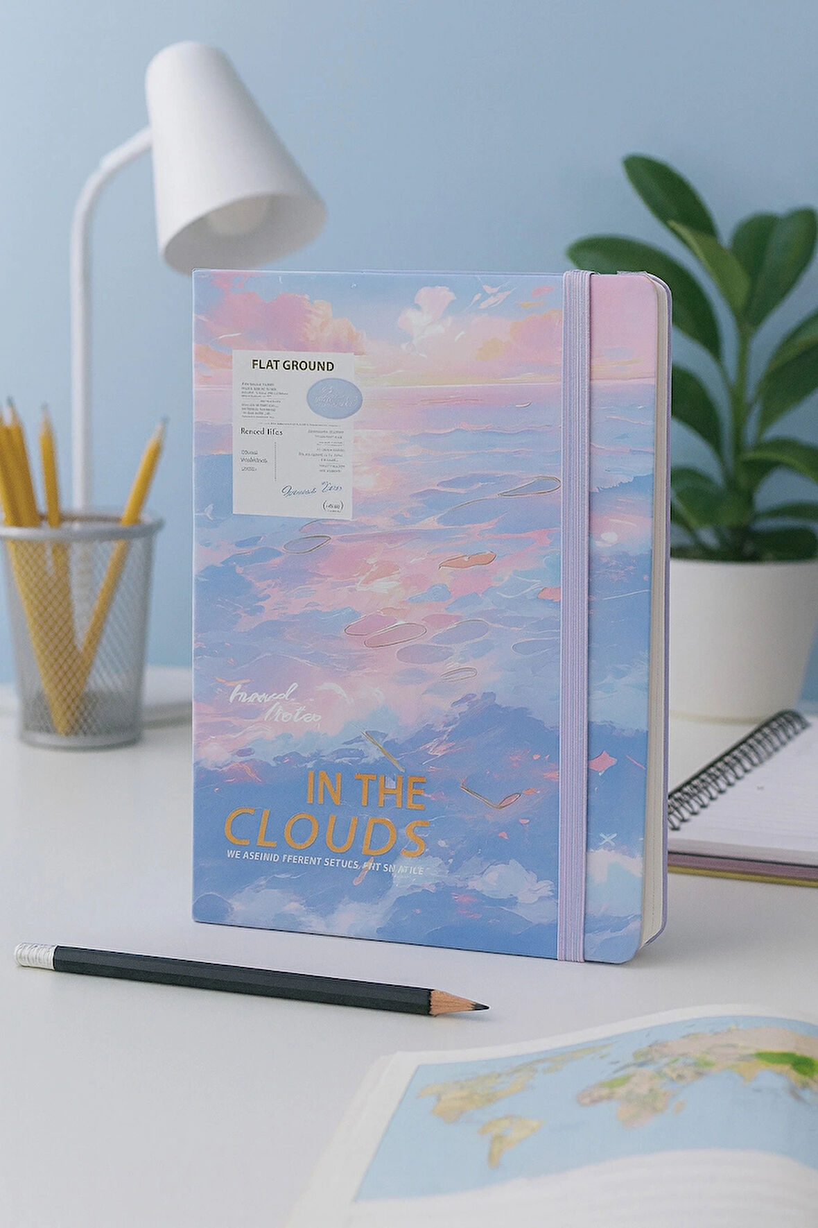 Ajanda Günlük Kareli Not Defteri Notebook In The Clouds