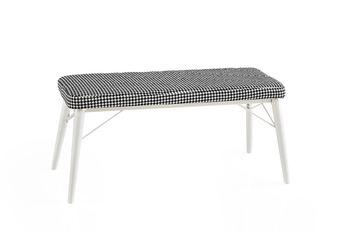 Bench Puf Metal Ayaklı Kazayağı Kumaş 40cmx95cm