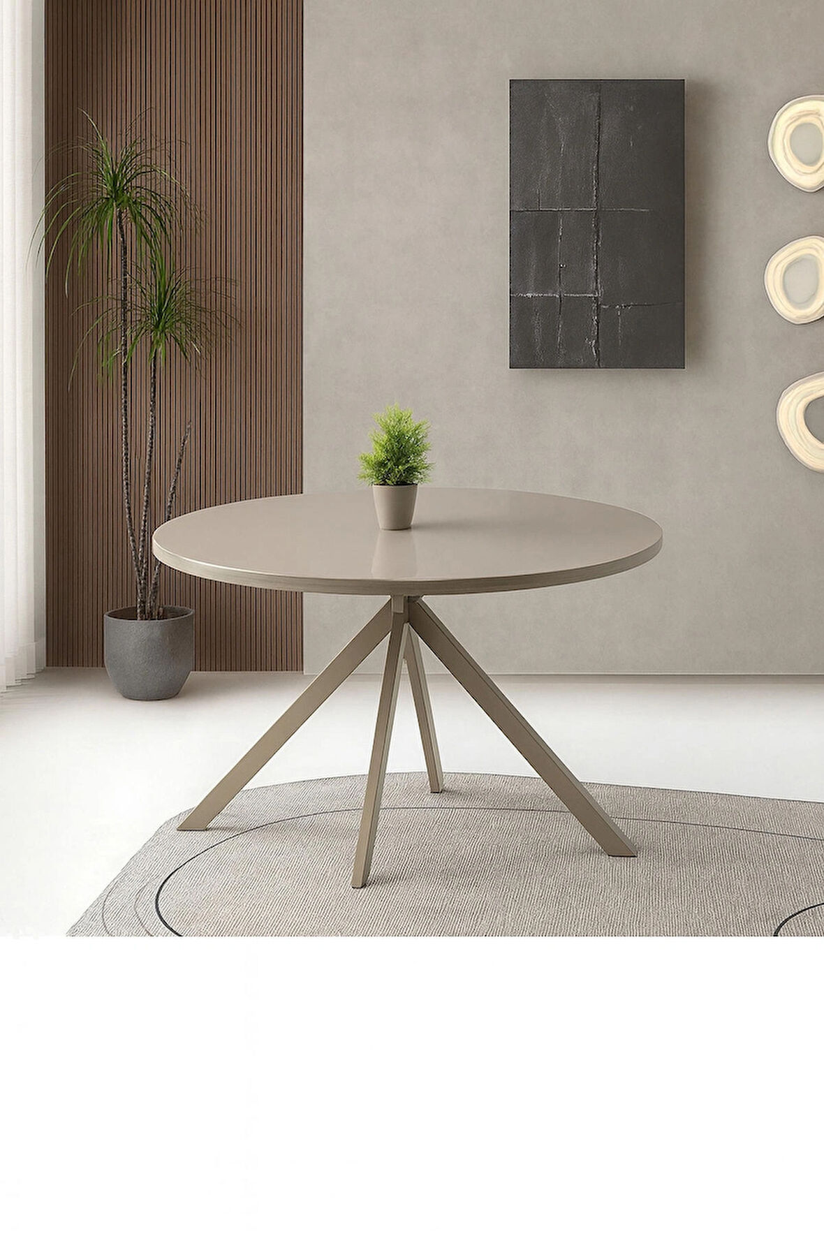 Ahşap Yuvarlak Açılır Büyüyen Yemek Masası Cappicino 70x120cm SADECE MASA FİYATIDIR