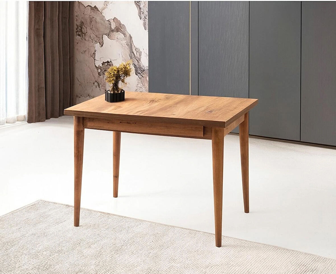 Yanlardan Açılır Büyüyen Yemek Masası Meşe 65x100cm SADECE MASA FİYATIDIR