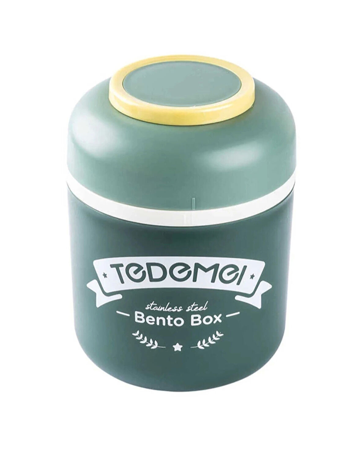 Paslanmaz Çelik Sızdırmaz Kaşıklı Saklama Kabı Beslenme Kabı 780 ML Yeşil İthal Ürün