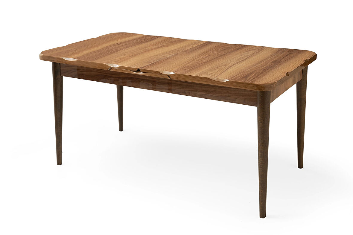 Kelebek Ortadan Açılır Büyüyen Yemek Masası Ceviz 90x160cm