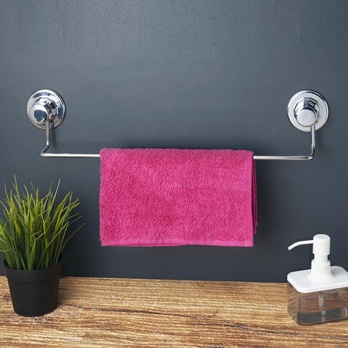 Banyo Tuvalet Havlu Askısı Krom Duvara Monte Vidalı Z18106