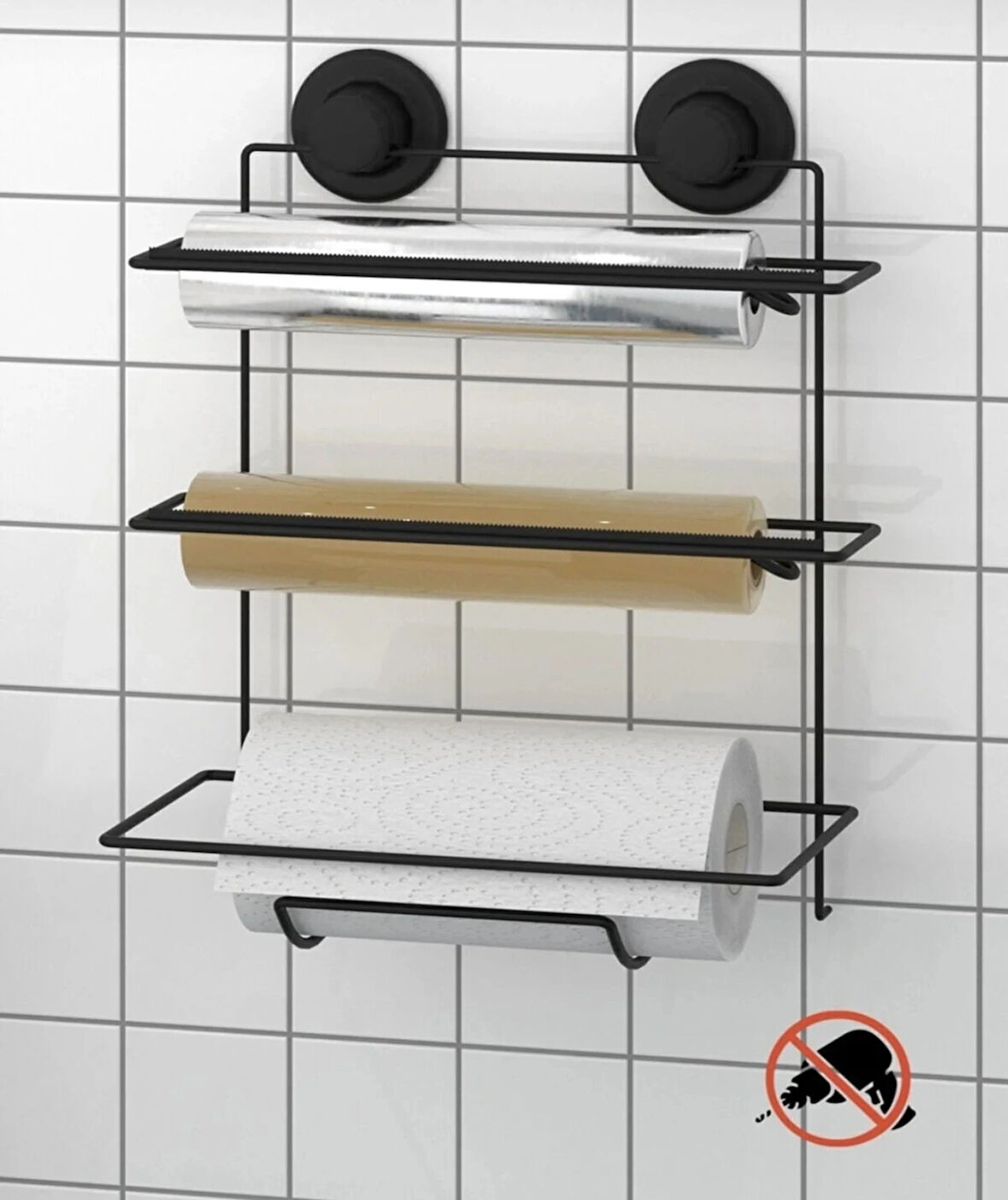 Vakumlu 3 Katlı Folyoluk Strech Film ve Kağıt Havluluk Siyah