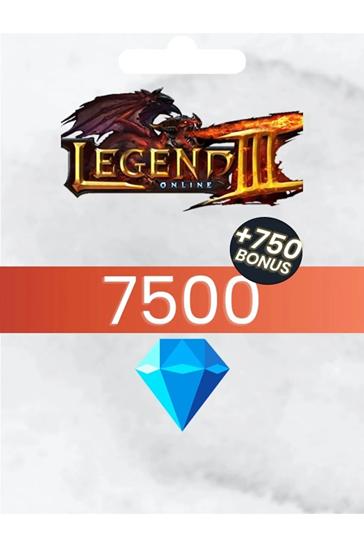 Legend Online 7500 + 750 Bonus Elmas