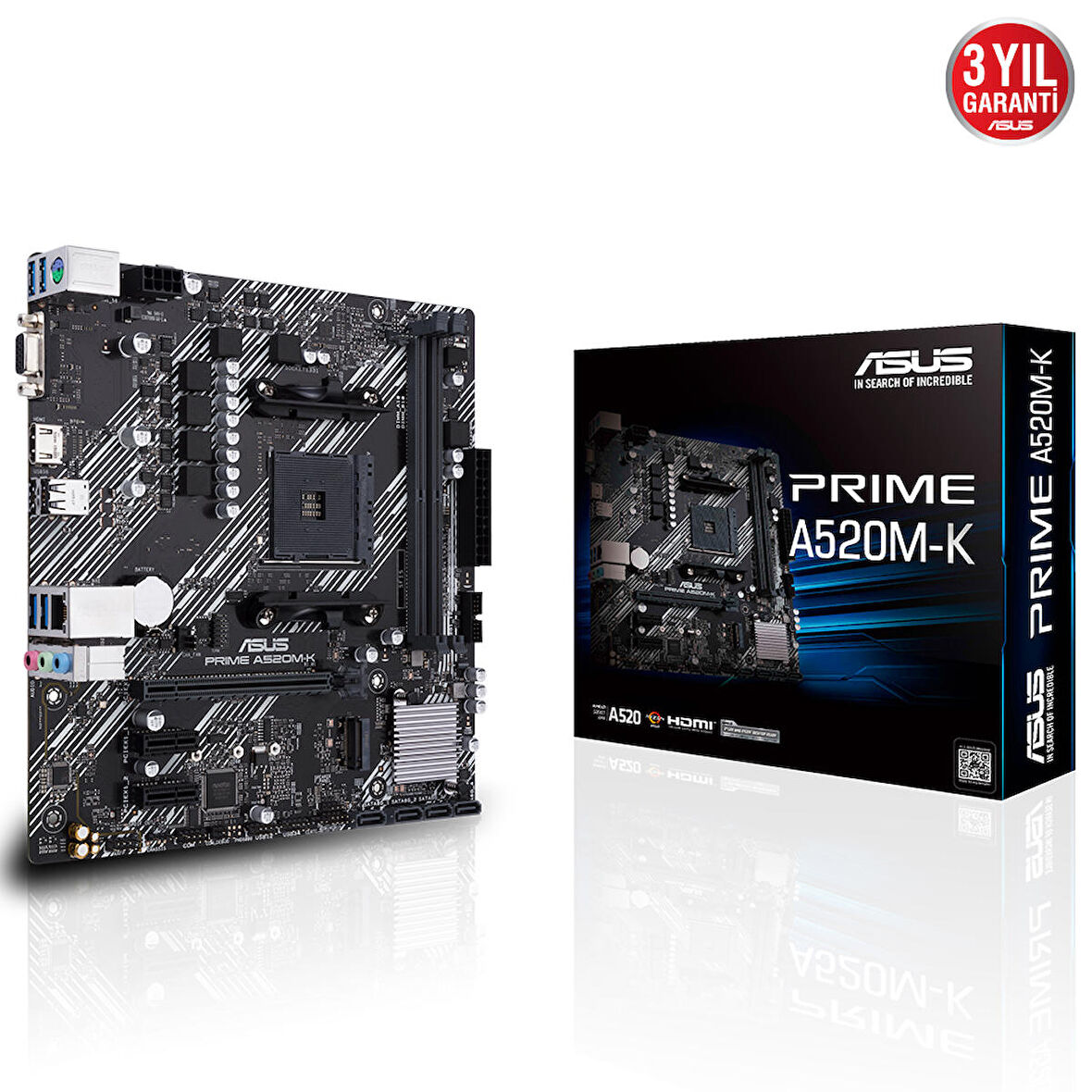 Asus PRIME A520M-K AMD A520 AM4 DDR4 3200 MHz Masaüstü Anakart