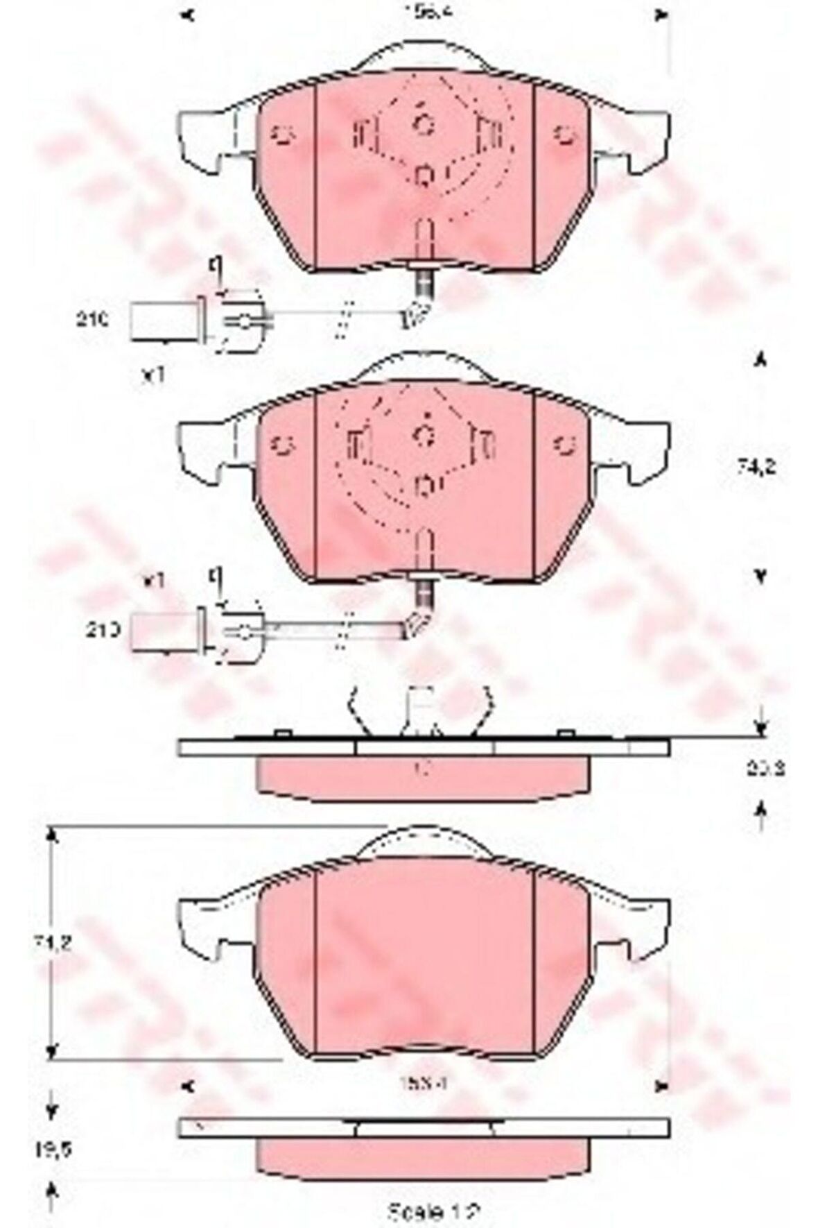 On Balata Fıslı Buyuk Tıp Passat -a4-a6 97-04 Gdb1307 Gdb1307