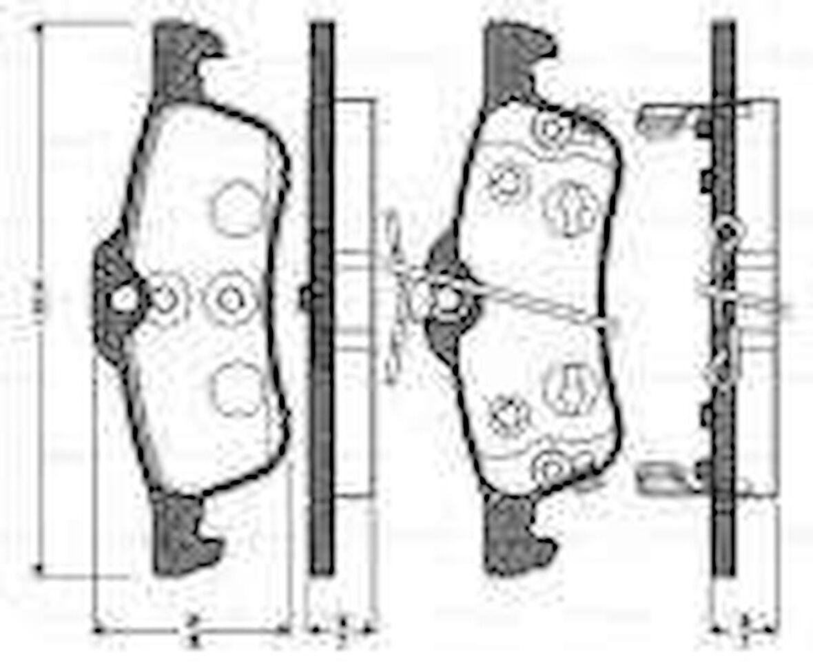 ARKA FREN BALATASI HONDA CIVIC 2012- TOYOTA YARIS 2010- BOSCH 0986494130