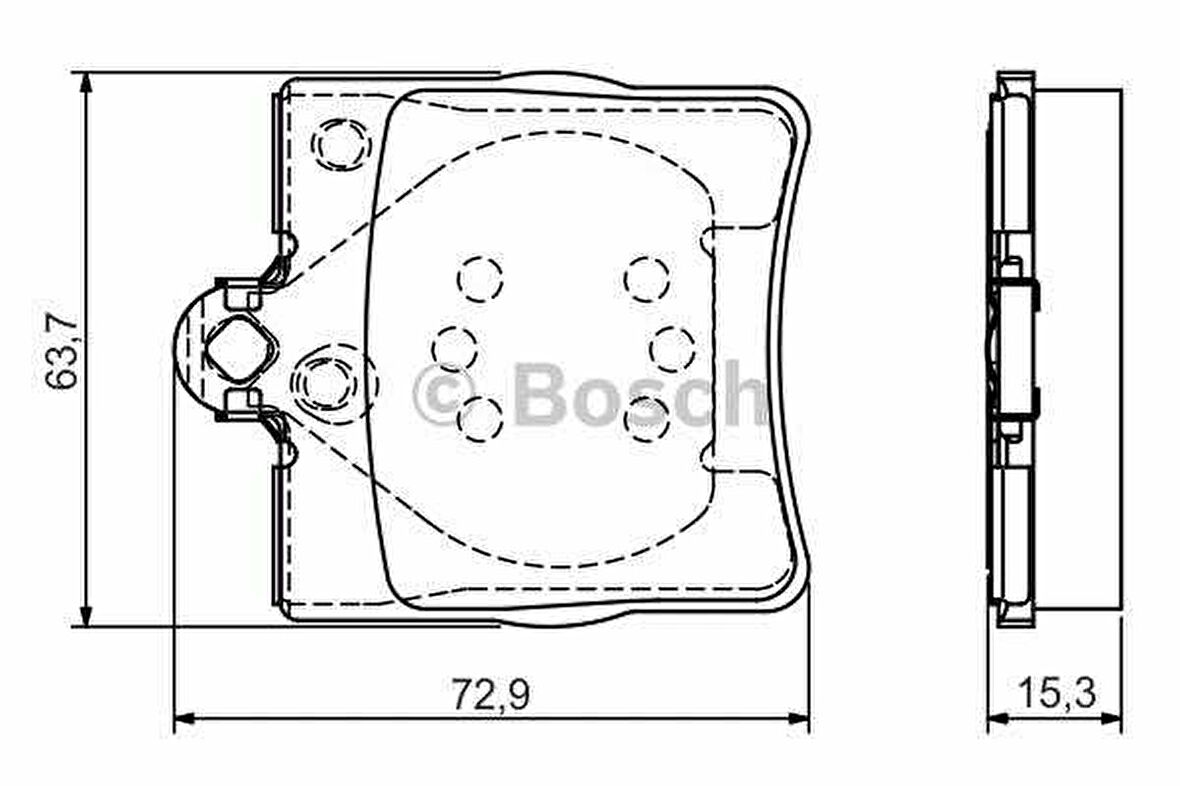 ARKA FREN BALATASI W202 C200 95-- C220 96-- BOSCH 0986495080