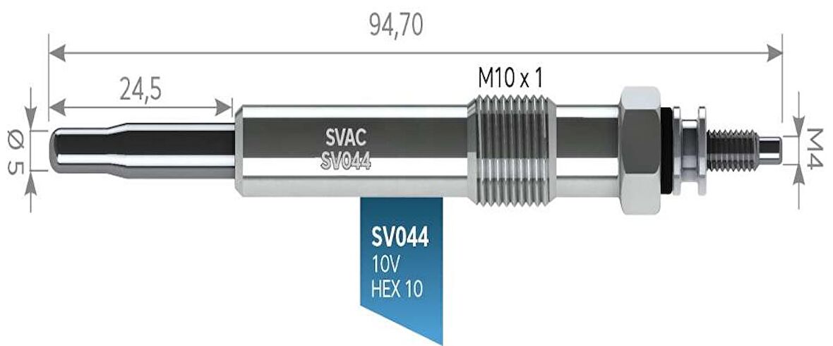 KIZDIRMA BUJISI 11V CONNECT 1.8TDCI 02-11 FOCUS II 1.8TDCI 98-04 CMAX GALAXY 07/- SVAC SV044