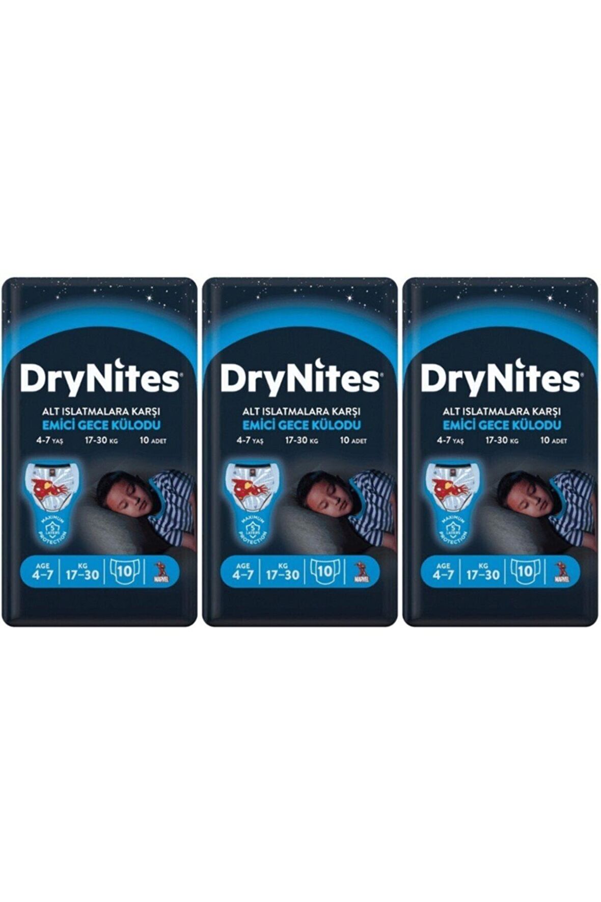 Drynites Erkek Emici Gece Külodu 4-7 Yaş 30 Adet