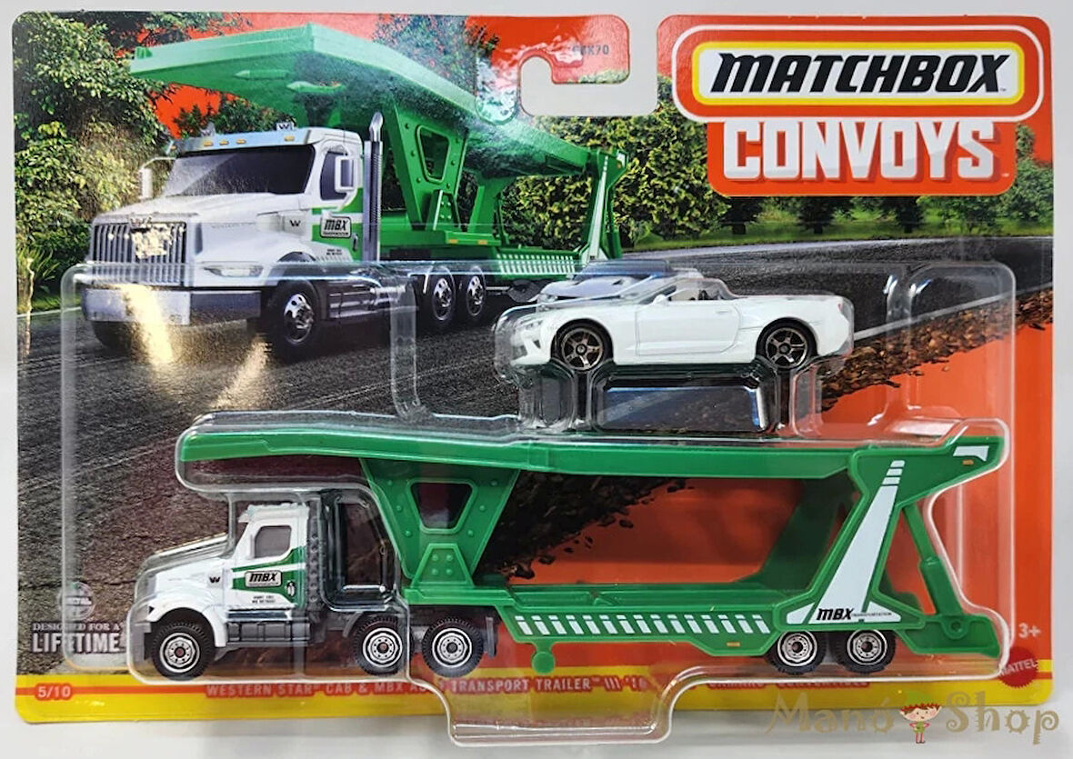 Matchbox Convoys - Western Star Cab & MBX Auto Transporter Trailer  '16 Chevy Camaro Convertible-HLM84