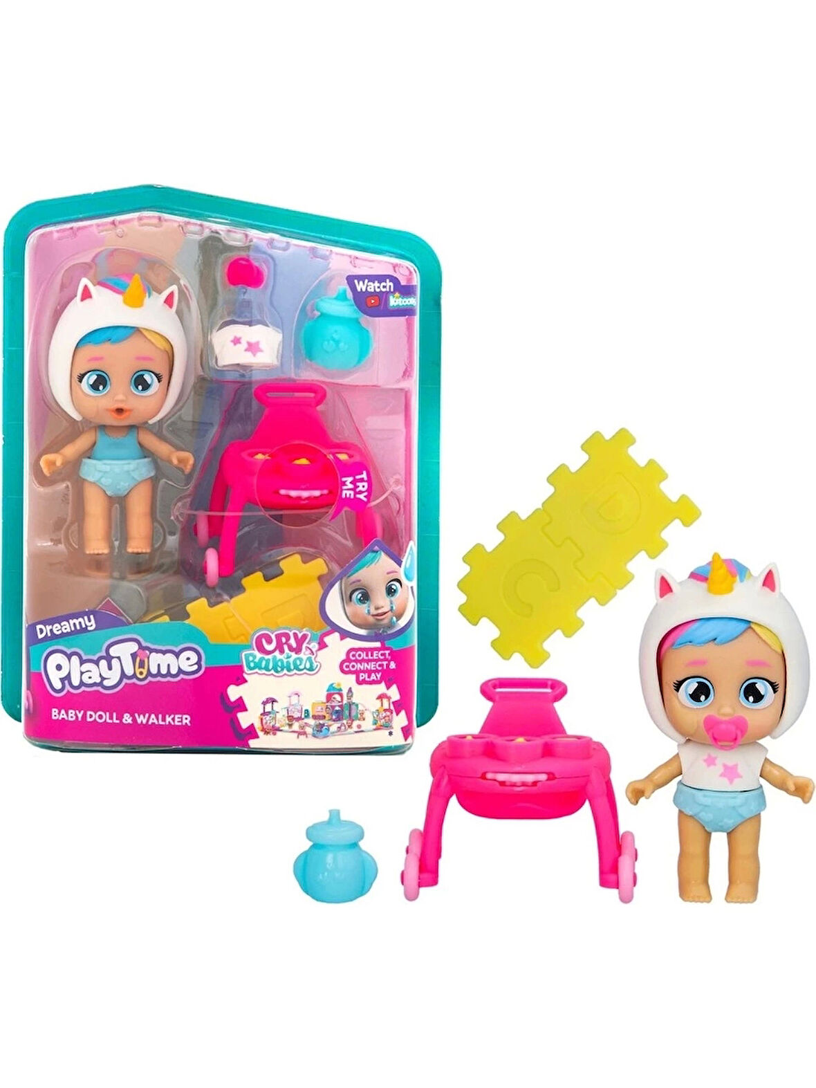 Cry Babies Play Time Mini Bebek ve Yürüteç