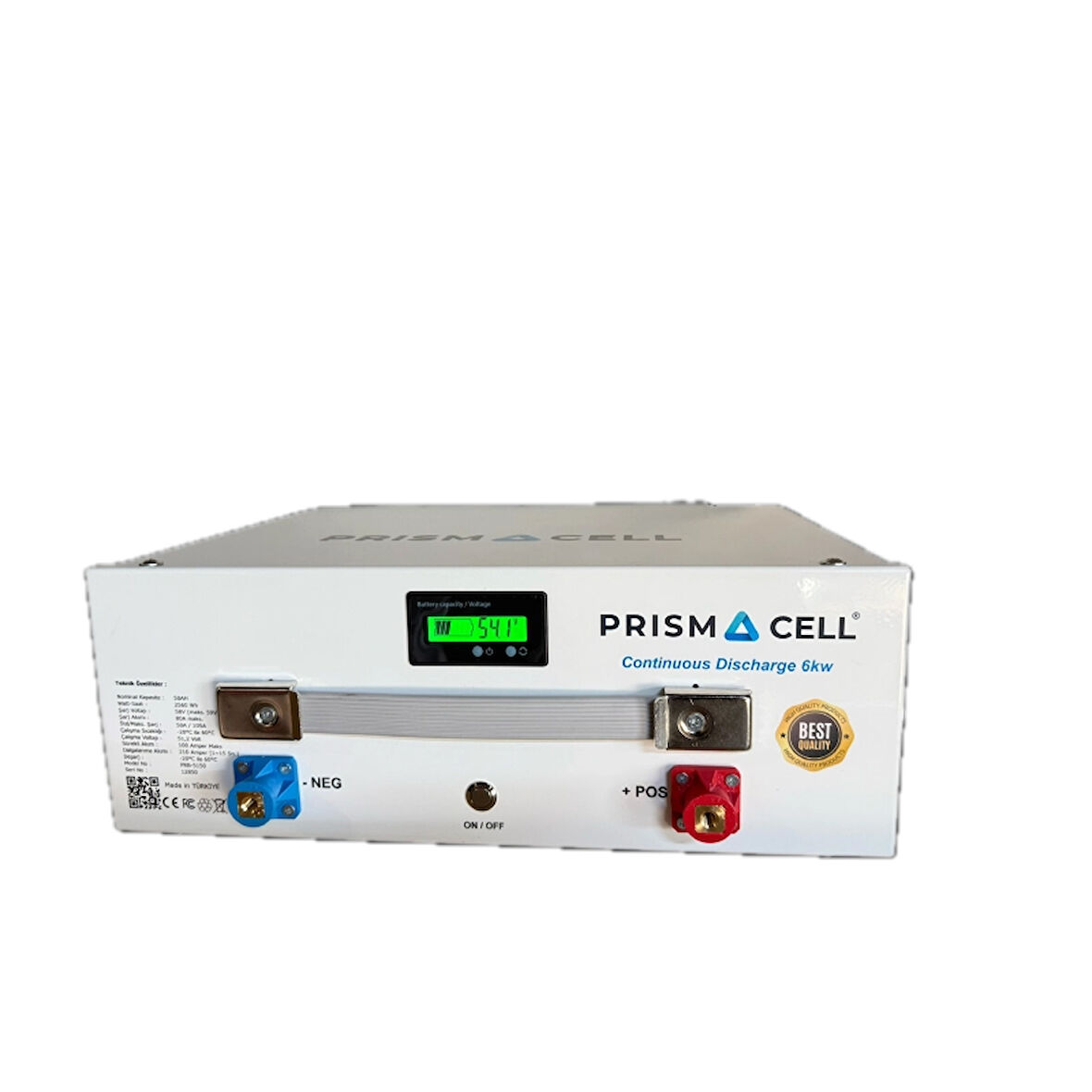 Prismacell 51.2 volt 50ah 6kW Sürekli Discharge Akü Lityum Batarya