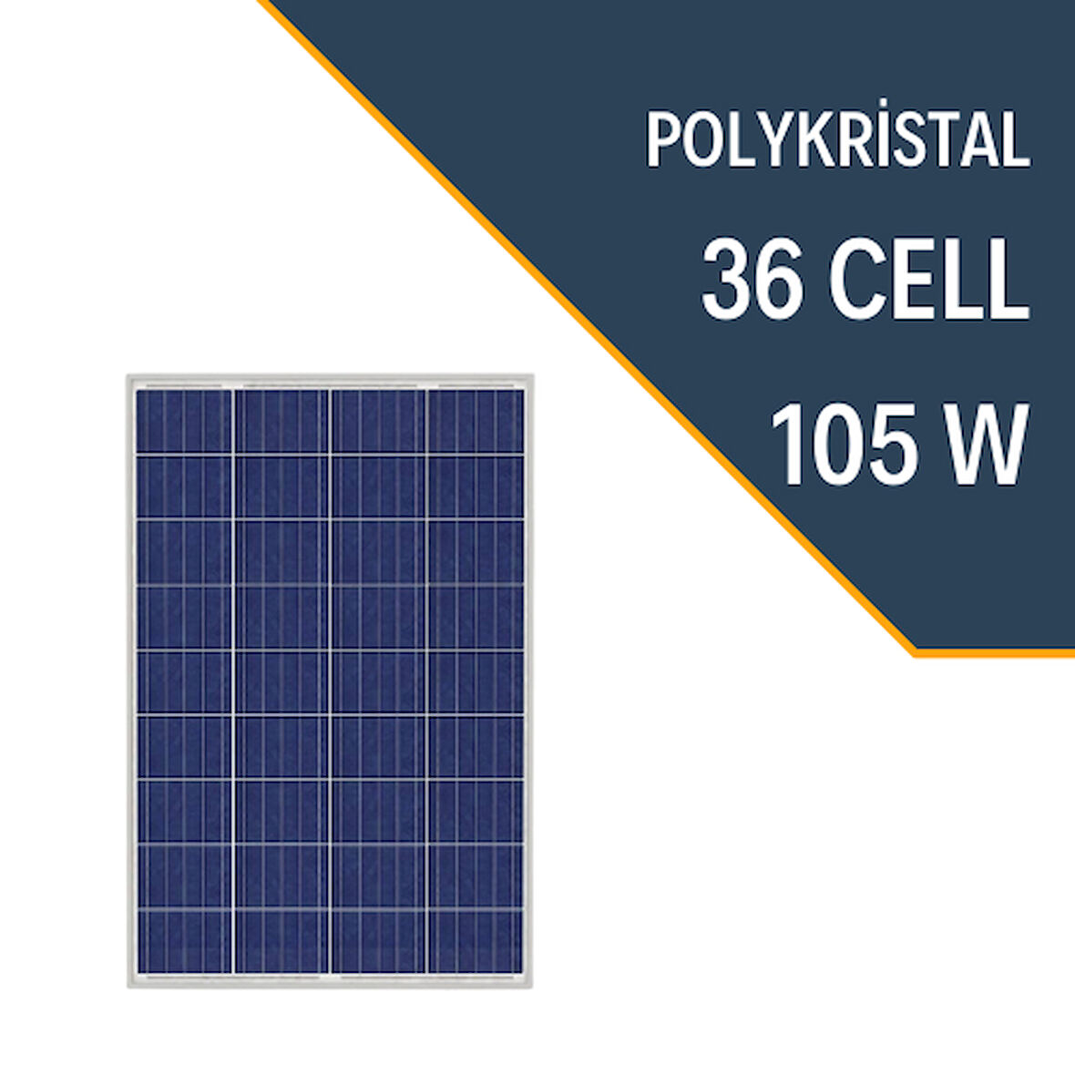 Lexron 105W POLYKRİSTAL GÜNEŞ PANELİ