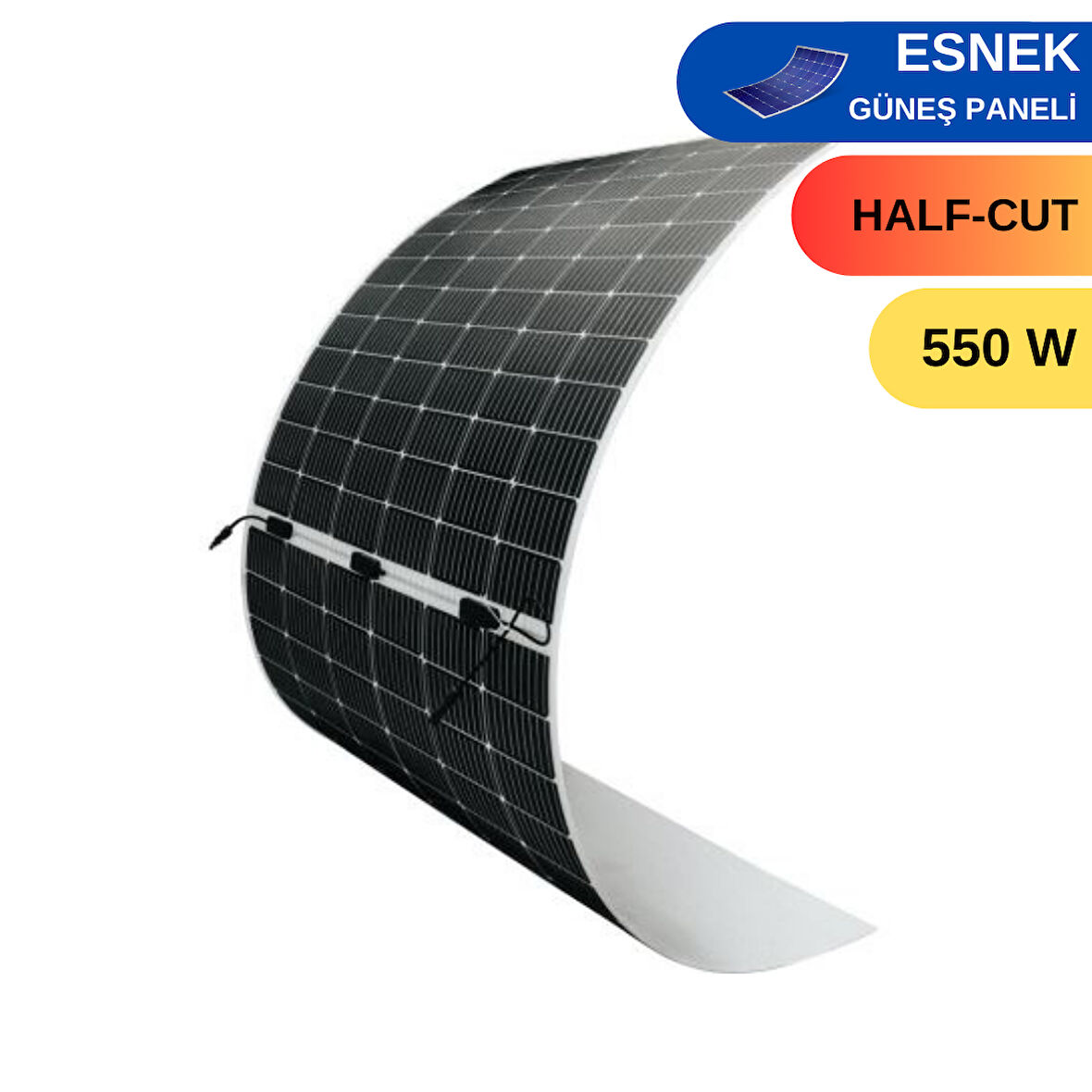 550w Esnek Güneş Paneli Marin / Karavan / Trapez Çatı / Branda Üstü gibi Alanlara Kolay Montaja  Uygun Solar Panel HT72-18X NLM