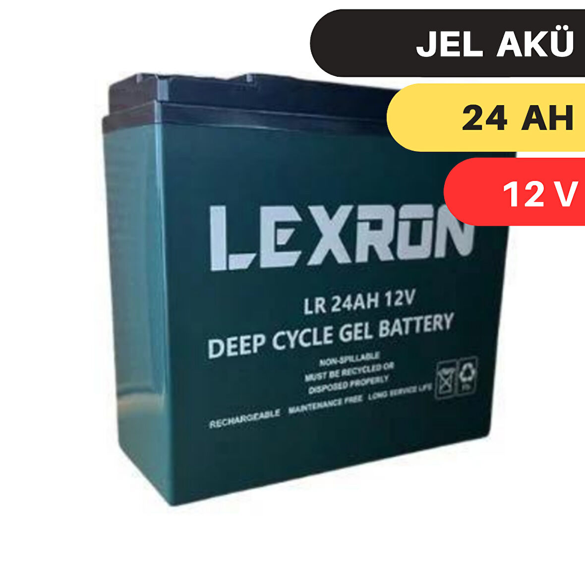 LEXRON 24A 24 AMPER AH 12V JEL AKÜ