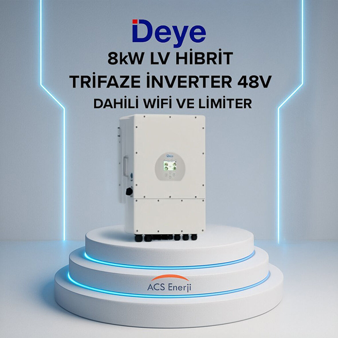 DEYE 8KW HİBRİT TRİFAZE İNVERTER LV