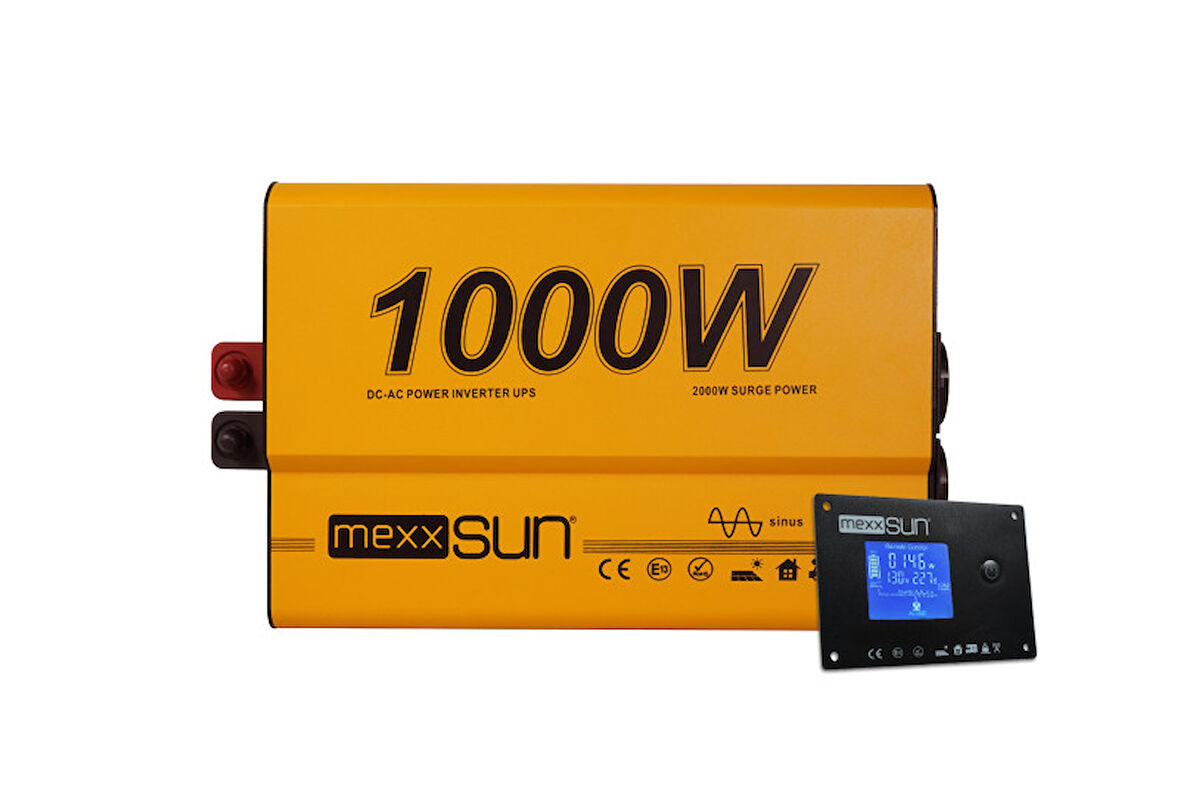 MEXXSUN Tam Sinüs UPS (Remote Ekran) 12V 1000W Şarjlı