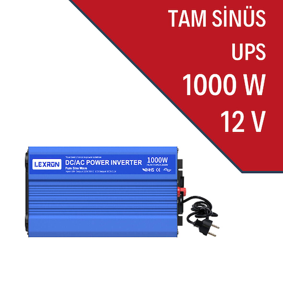 LEXRON 1000W 12V TAM SİNÜS İNVERTER (UPS)