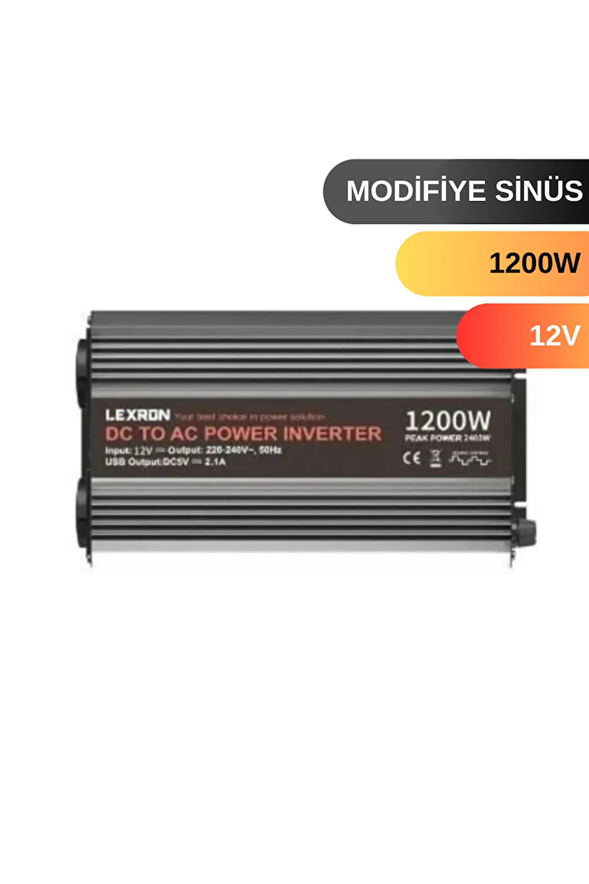 1200 W Watt 12v Modifiye Sinus Inverter