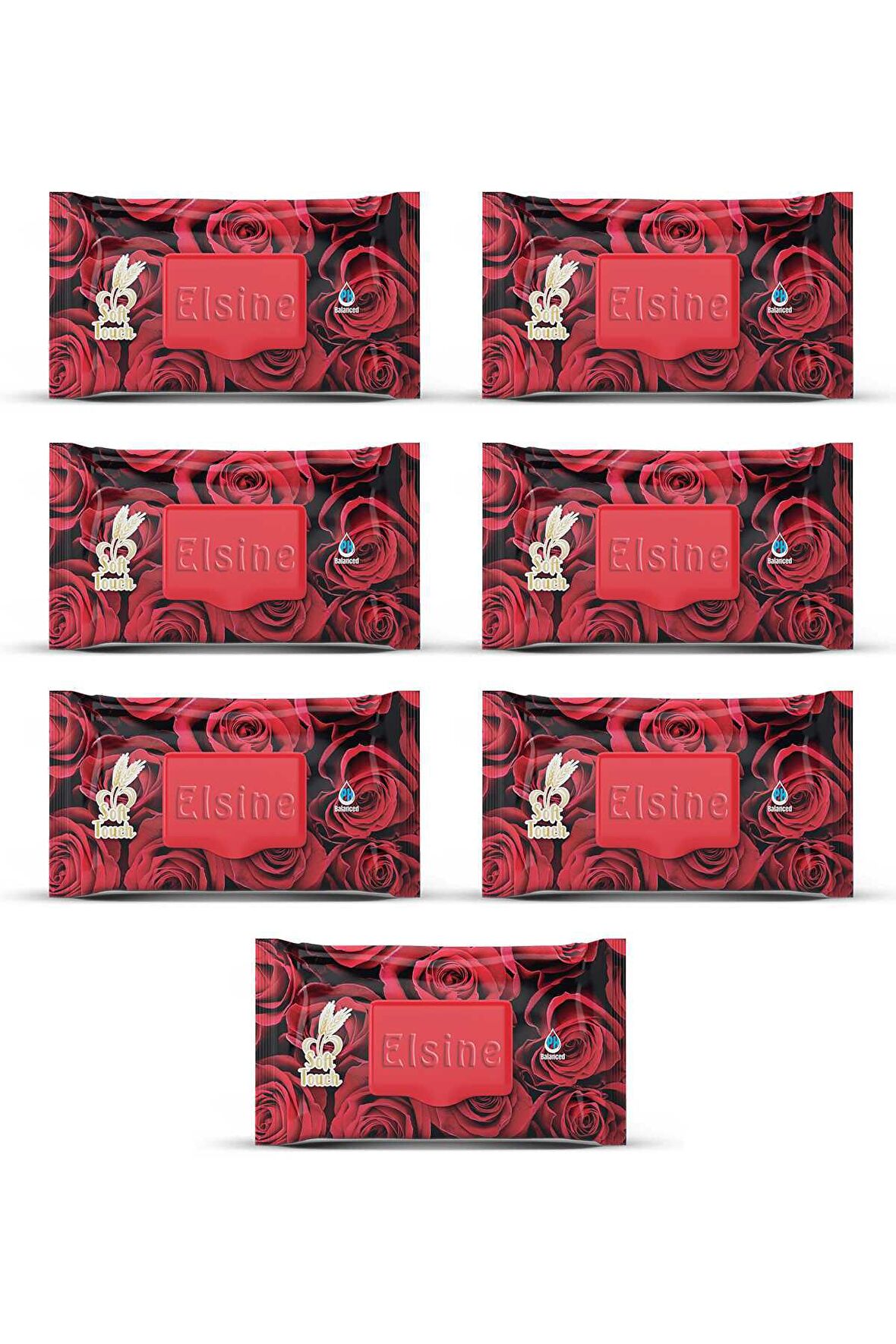 7 Paket Red Rose Islak Havlu Mendil 90 Adet Kapaklı Gül Kokulu