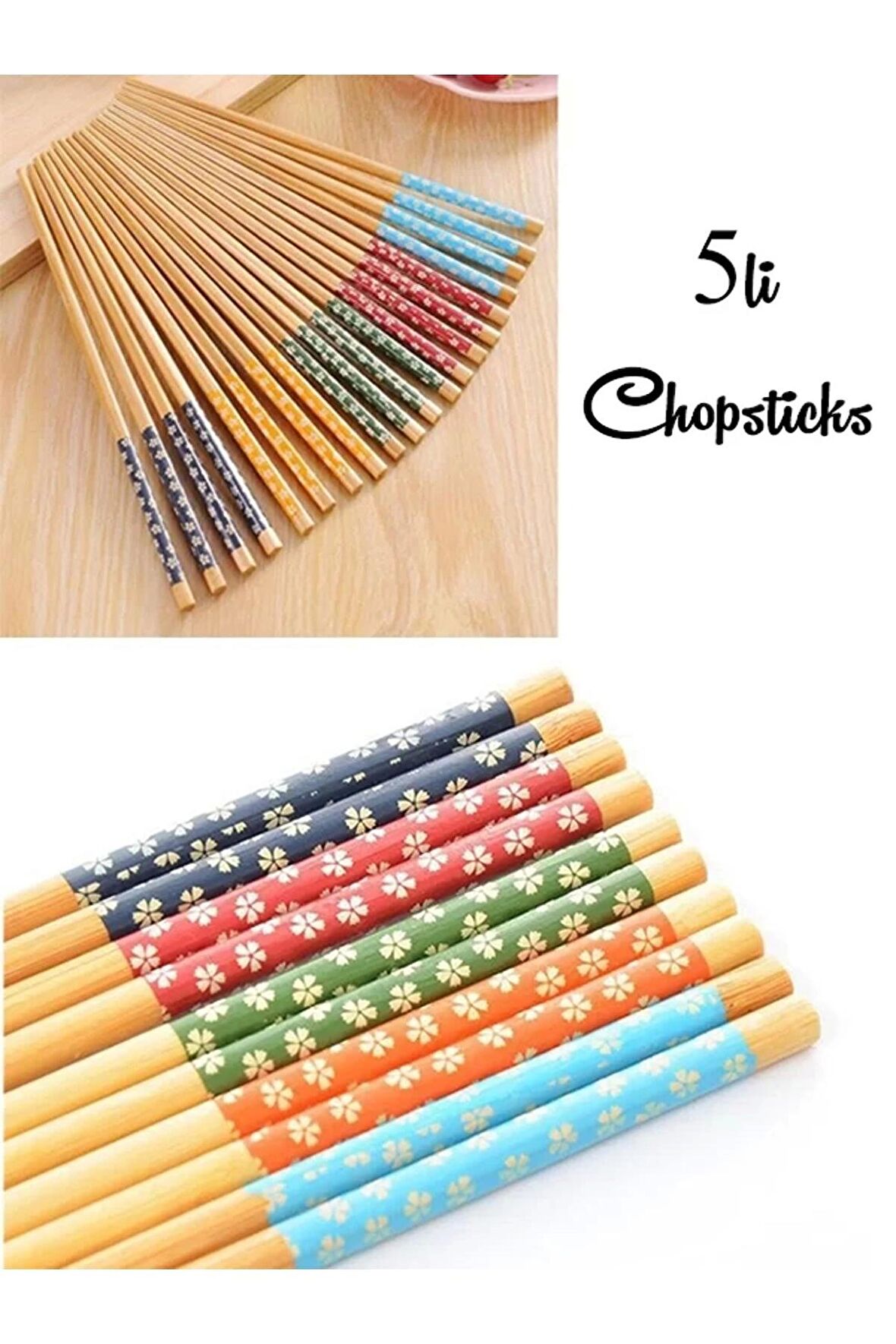 Doğal Bambu Desenli Chopstick El Yapımı Pratik Yıkanabilir Çin Yemek Chopstick Çubukları