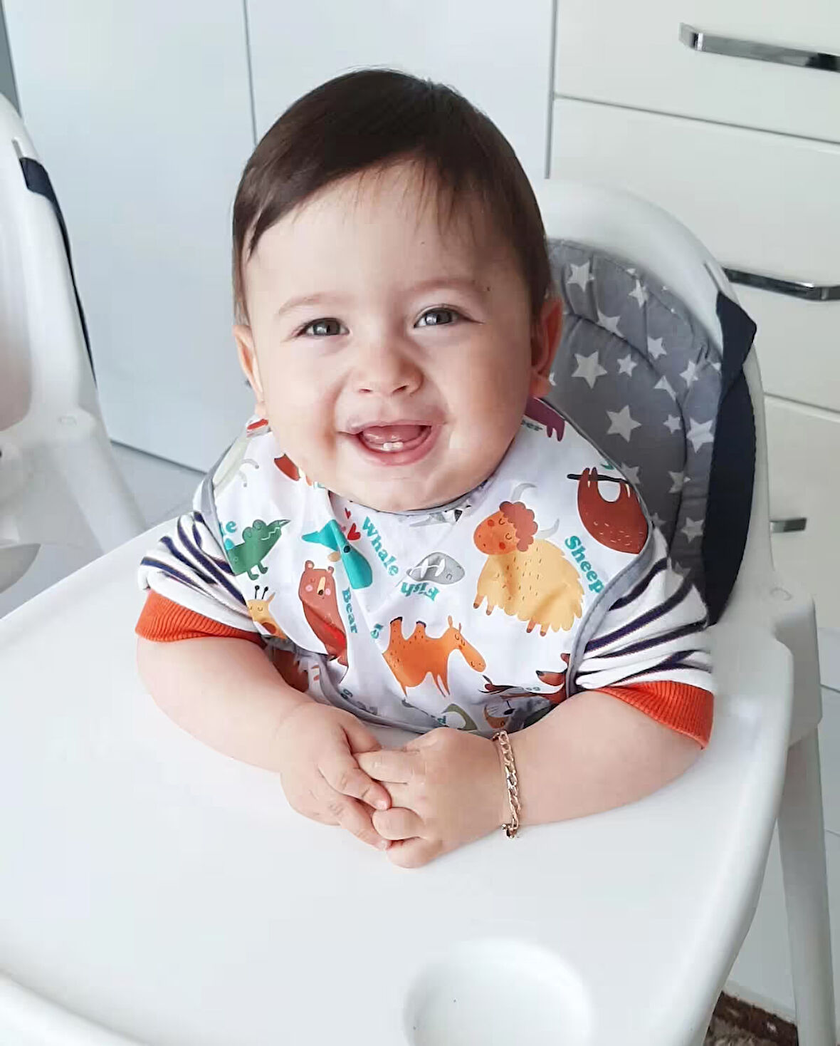 yorni 6-24ay, Zoo, Boyundan Cırtlı, Sıvı Geçirmez, Cepli, Makinede Yıkanabilir, Bebek Mama Önlüğü