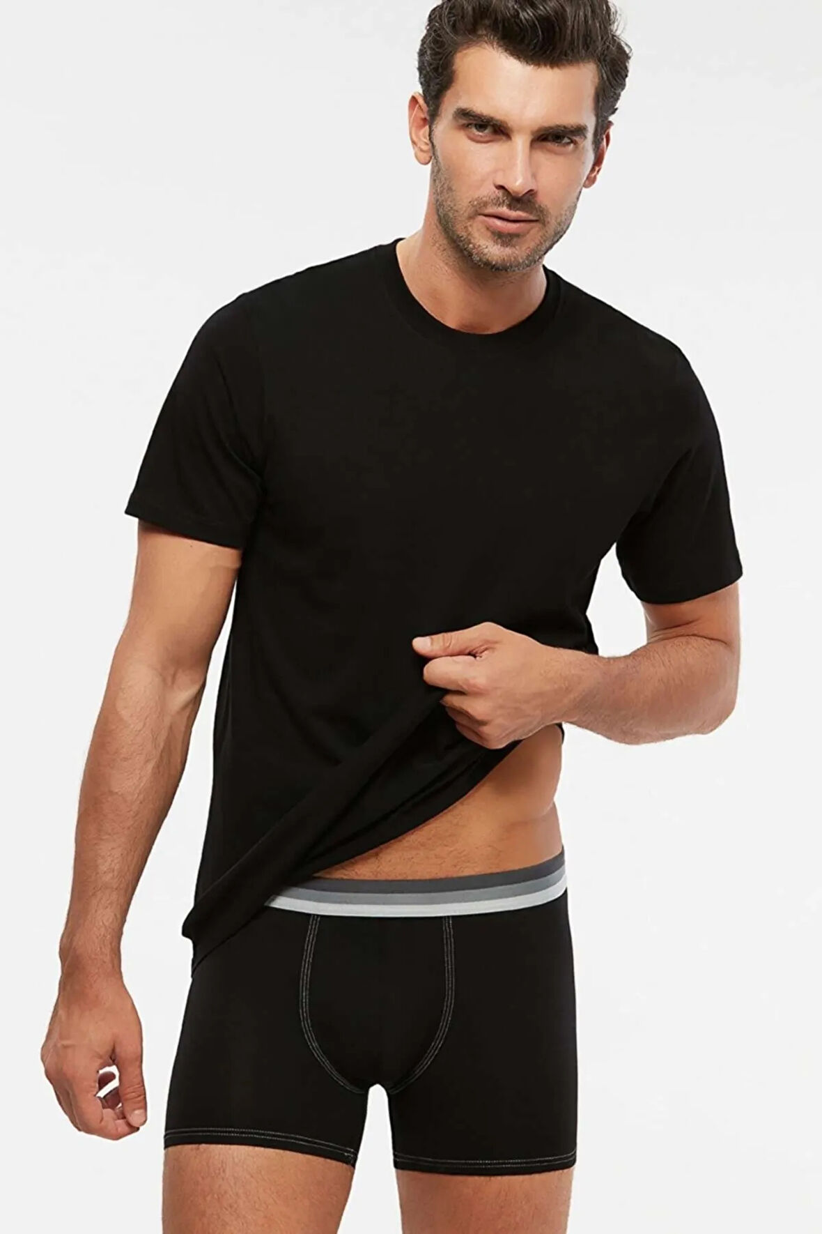 Eduardo Bisiklet Yaka 2 Li Erkek Tshirt (2 Paket)
