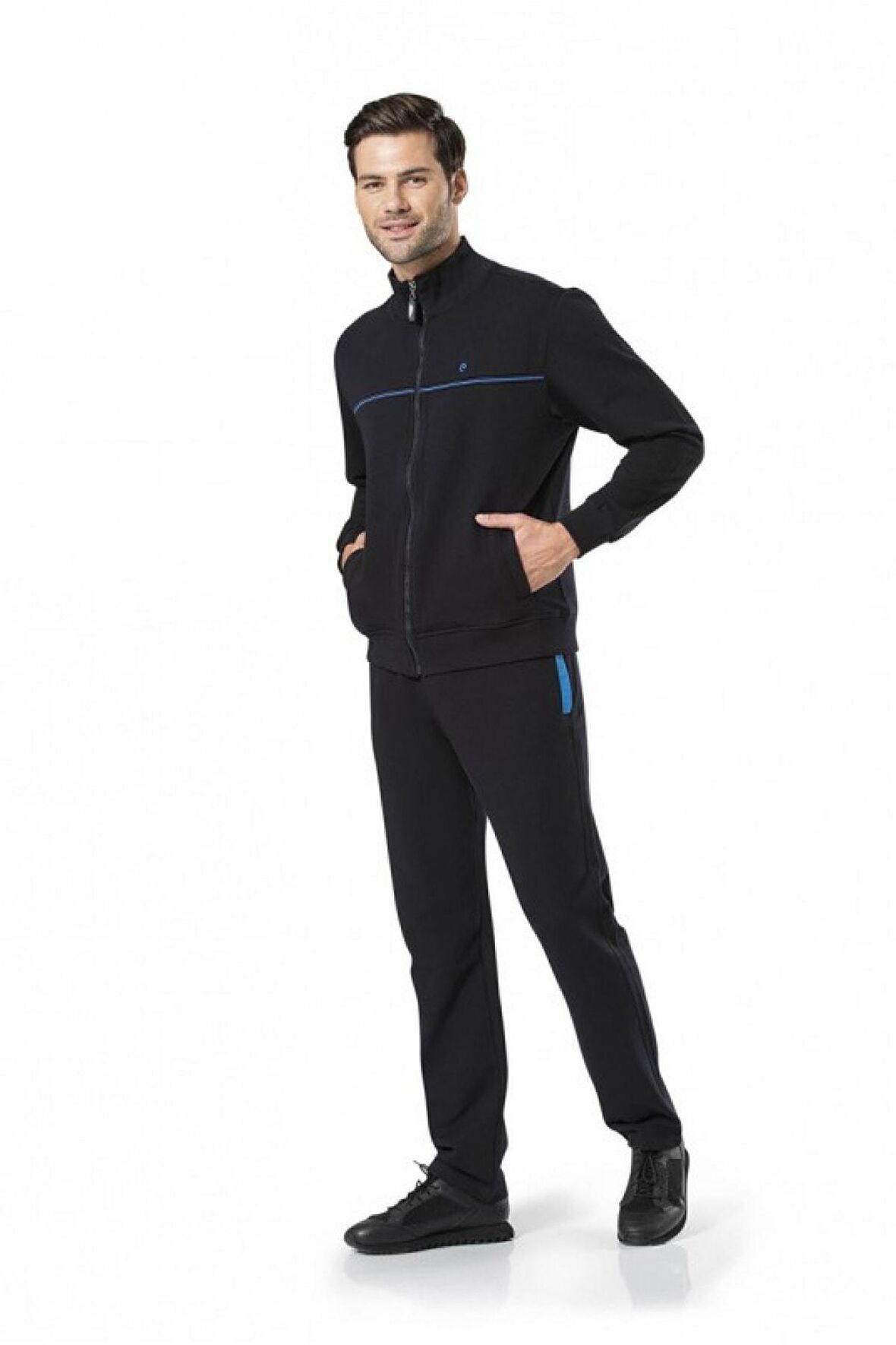 7200 4'lü Lacivert Eşofman Ve Pijama Takımı