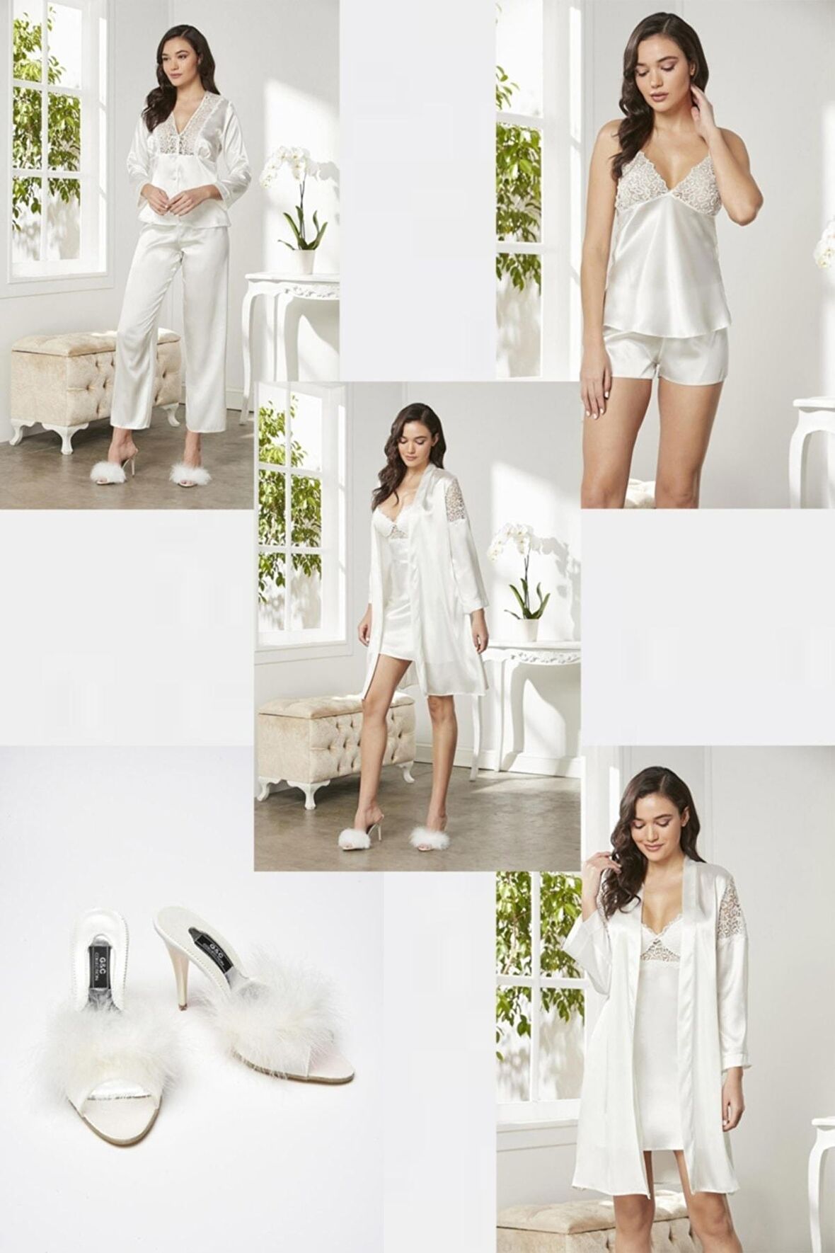 Saten Altılı Çeyiz Seti Terlik