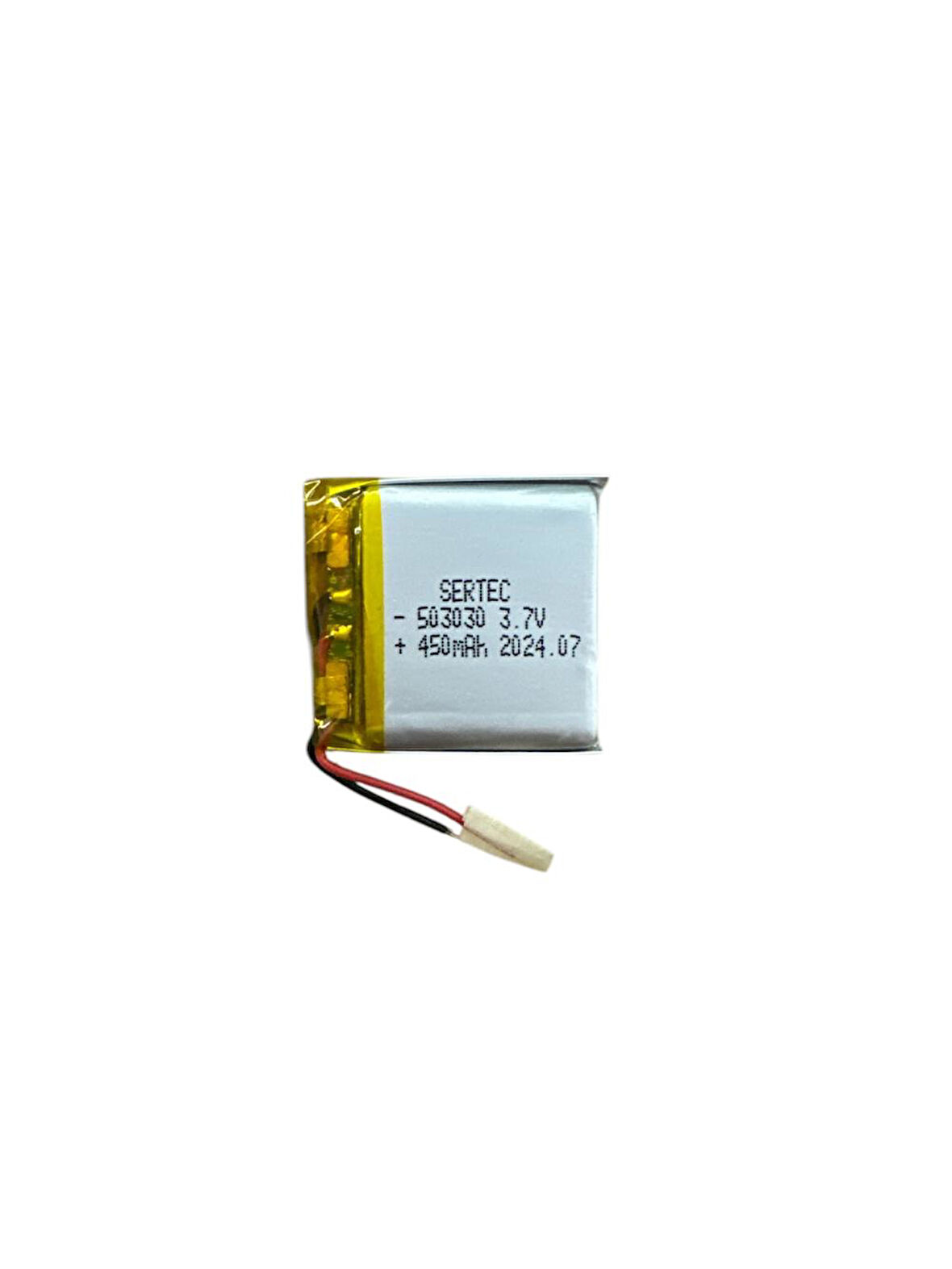 503030 3.7V 450mAh Li-Polymer Pil Devreli/1.5A