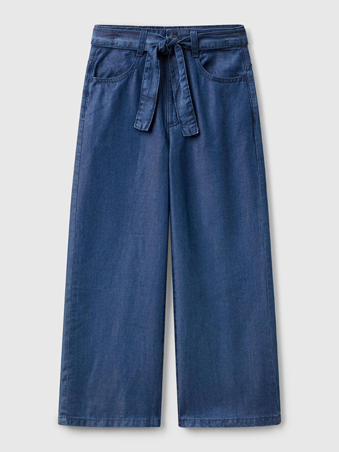 Benetton Kız Çocuk Denim Pantolon 6-14 Yaş Lacivert