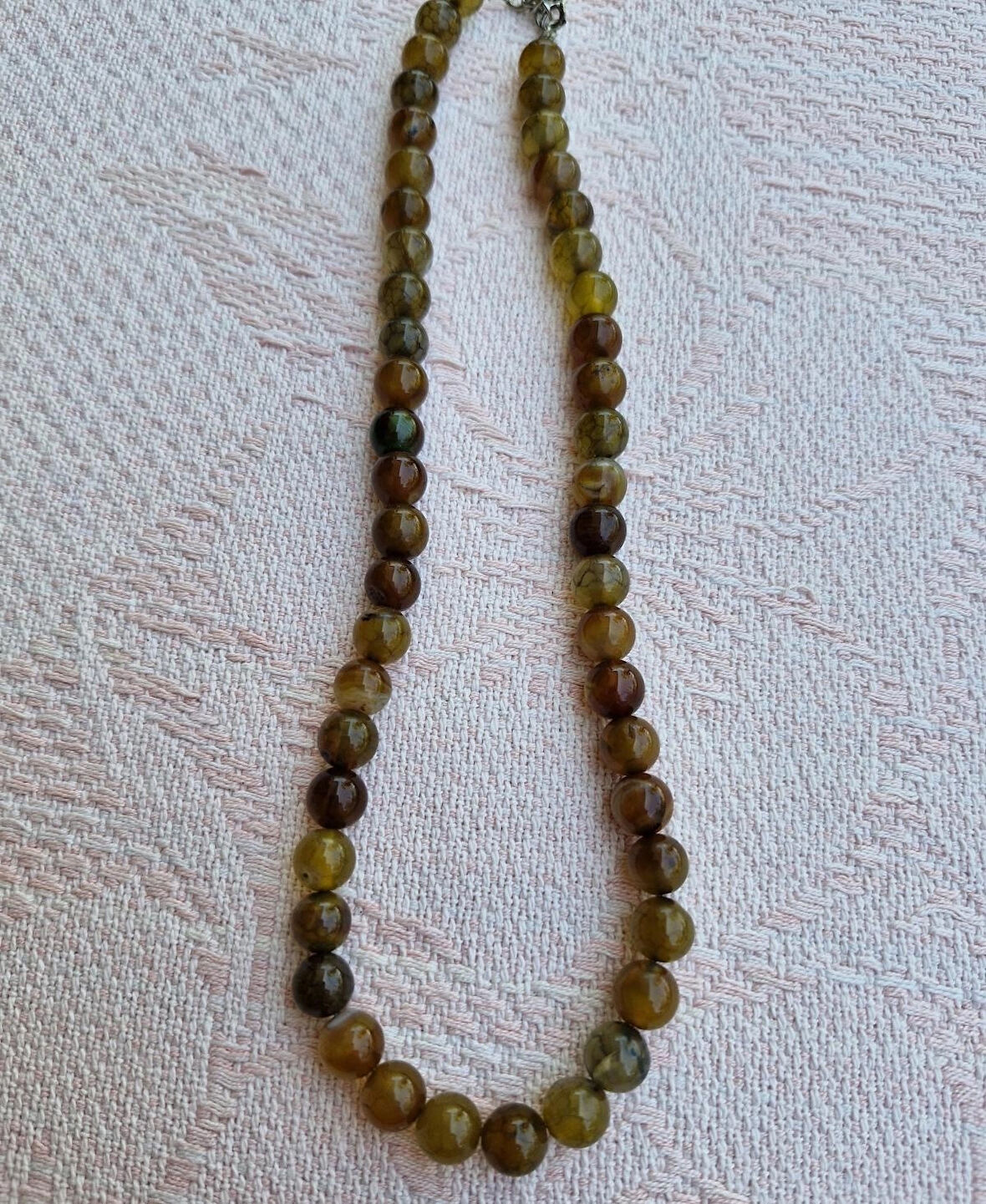El Yapımı Akik  Boncuk Kolye, Doğal Taş , Minimalist Akik Kolye, Hediyelik