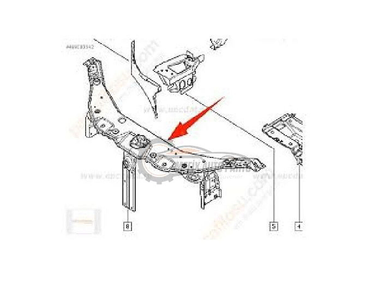DACİA - ÖN PANEL LODGY/DOKKER 2012- - 625049610R