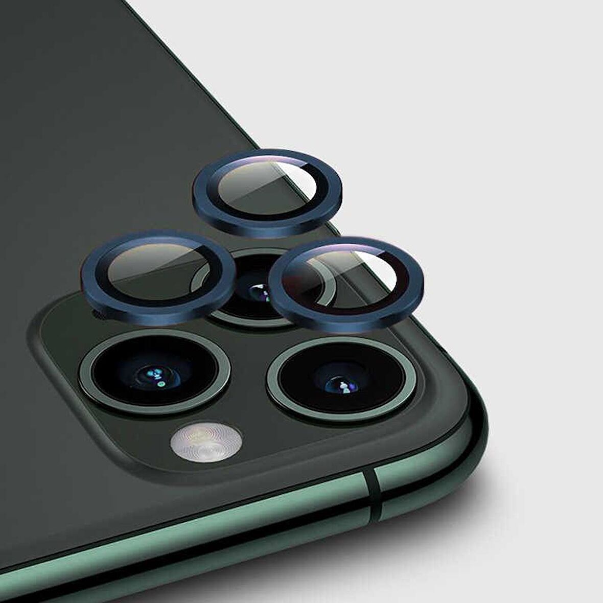 Apple iPhone 13 Pro 6.1'' Metal Çerçeveli Kamera Koruma Lensi Mavi