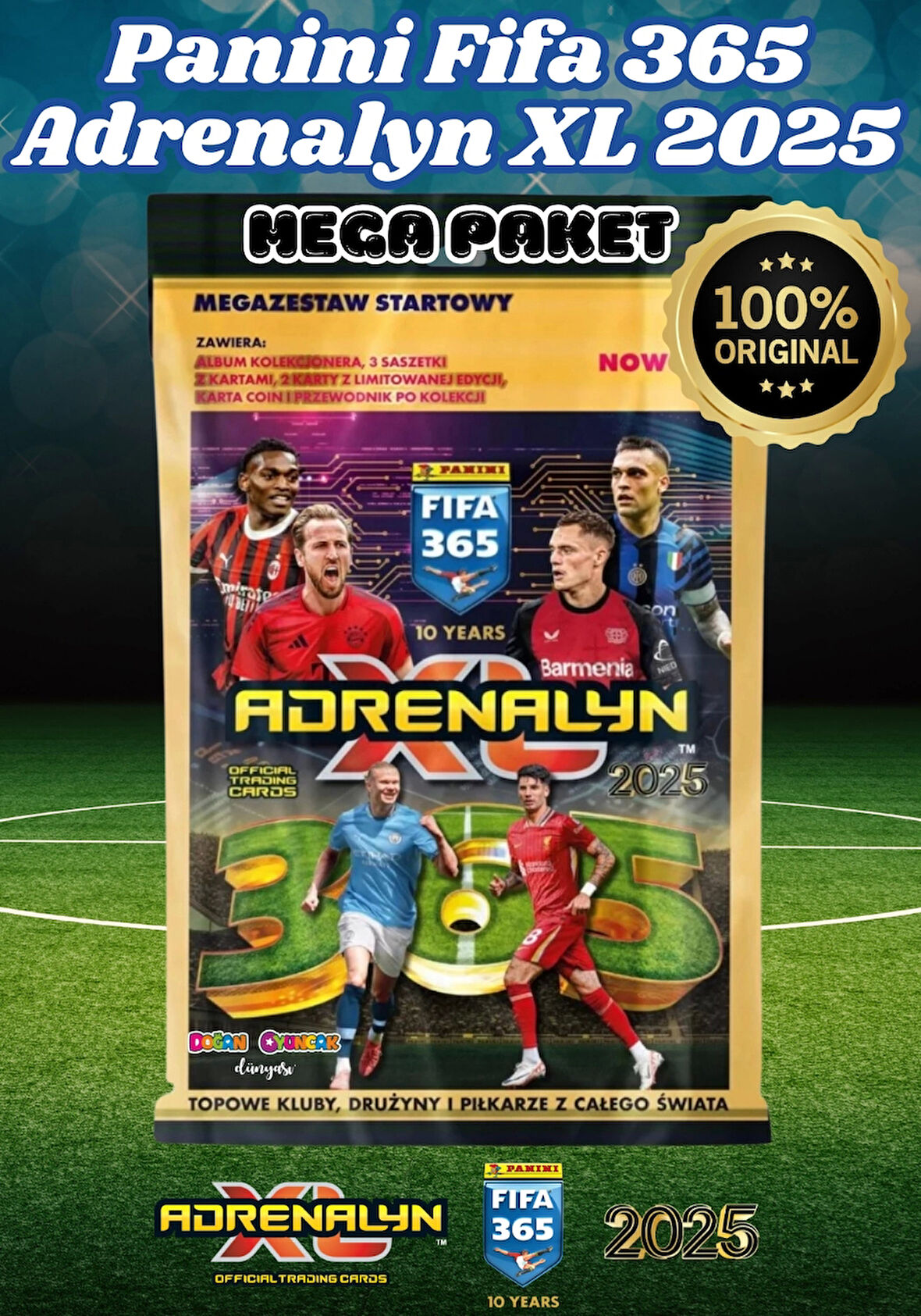 Panini FIFA 365 Adrenalyn XL 2025 Mega Başlangıç Paketi - Futbolcu Kartları - Trading Oyuncu Kartı