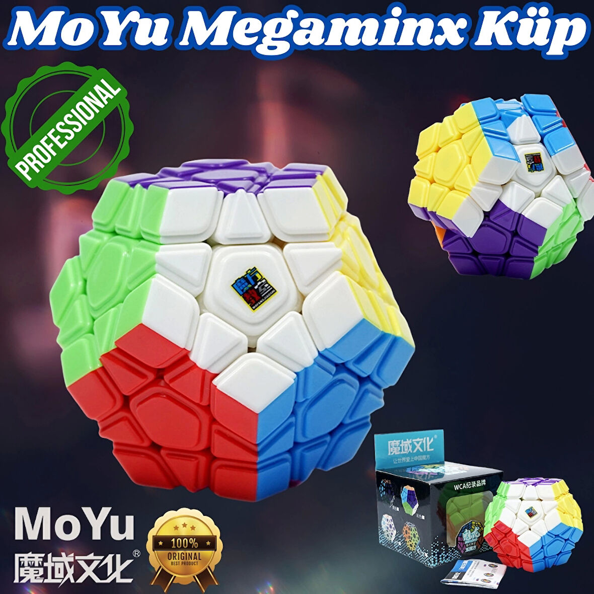 Orijinal MoYu Meilong Megaminx Küp - Moyu Speed Cube - Moyu Megaminx Zeka Küpü - Zeka Küpü - Rubik Küp