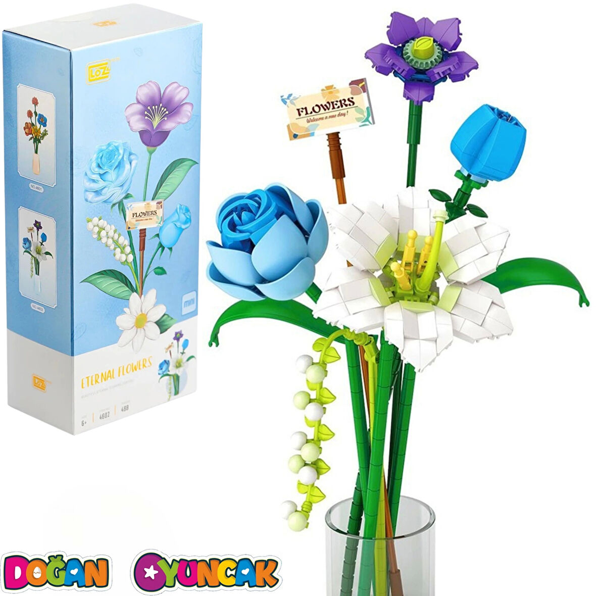 Mikro Blok Sonsuz Çiçekler 488 Parça - Lego Setleri - Loz Mini Lego - Çiçek Lego - Loz Lego - Mikro Bloklar