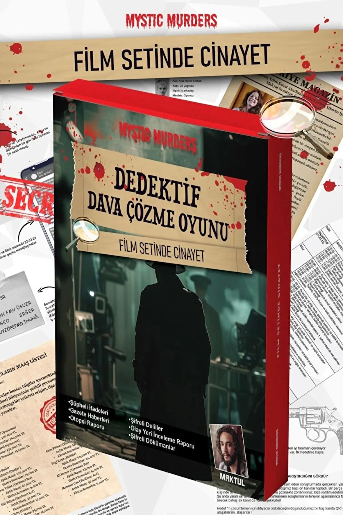 Film Setinde Cinayet Dedektif Oyunu - Dava Çözme Oyunu - Suç Çözme Oyunu - Cinayet Oyunu Cinayet Çözme