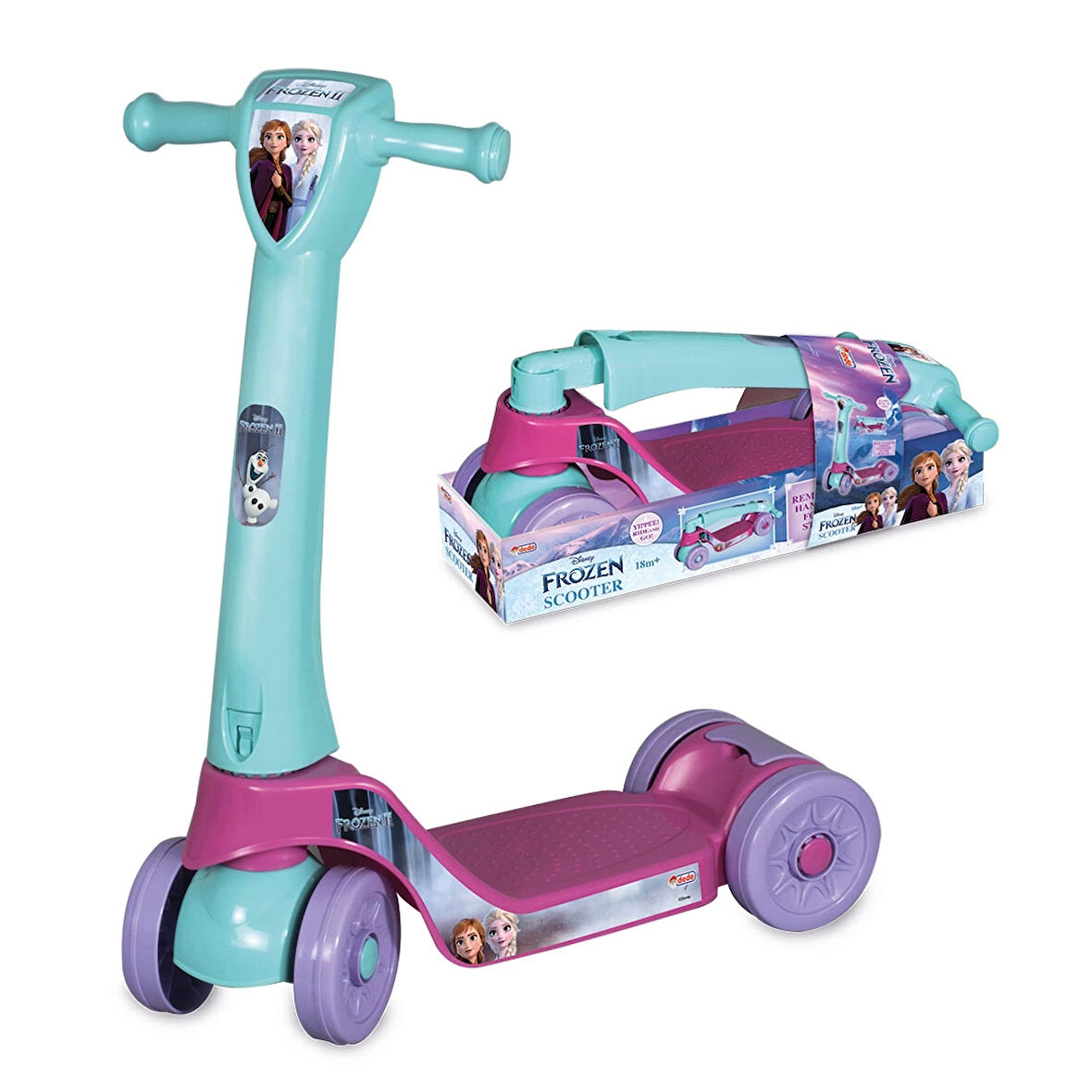 Frozen Scooter - Plastik Scooter - 4 Tekerli Scooter - Bingit - Kaykay